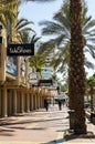 EILAT, ISRAEL Ã¢â¬â November 7, 2017: The city promenade, tourists, palm trees, shops and hotels